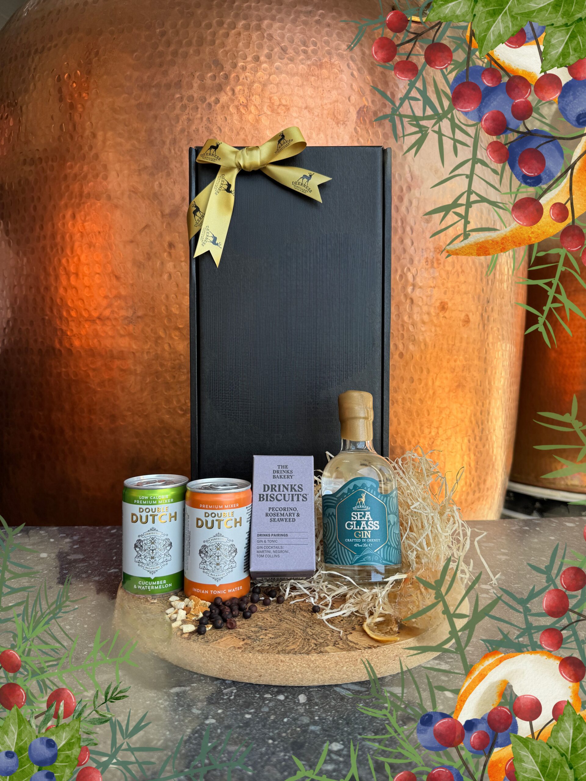 Luxury Scottish Gin and Tonic Hamper - 20cl Sea Glass Gin