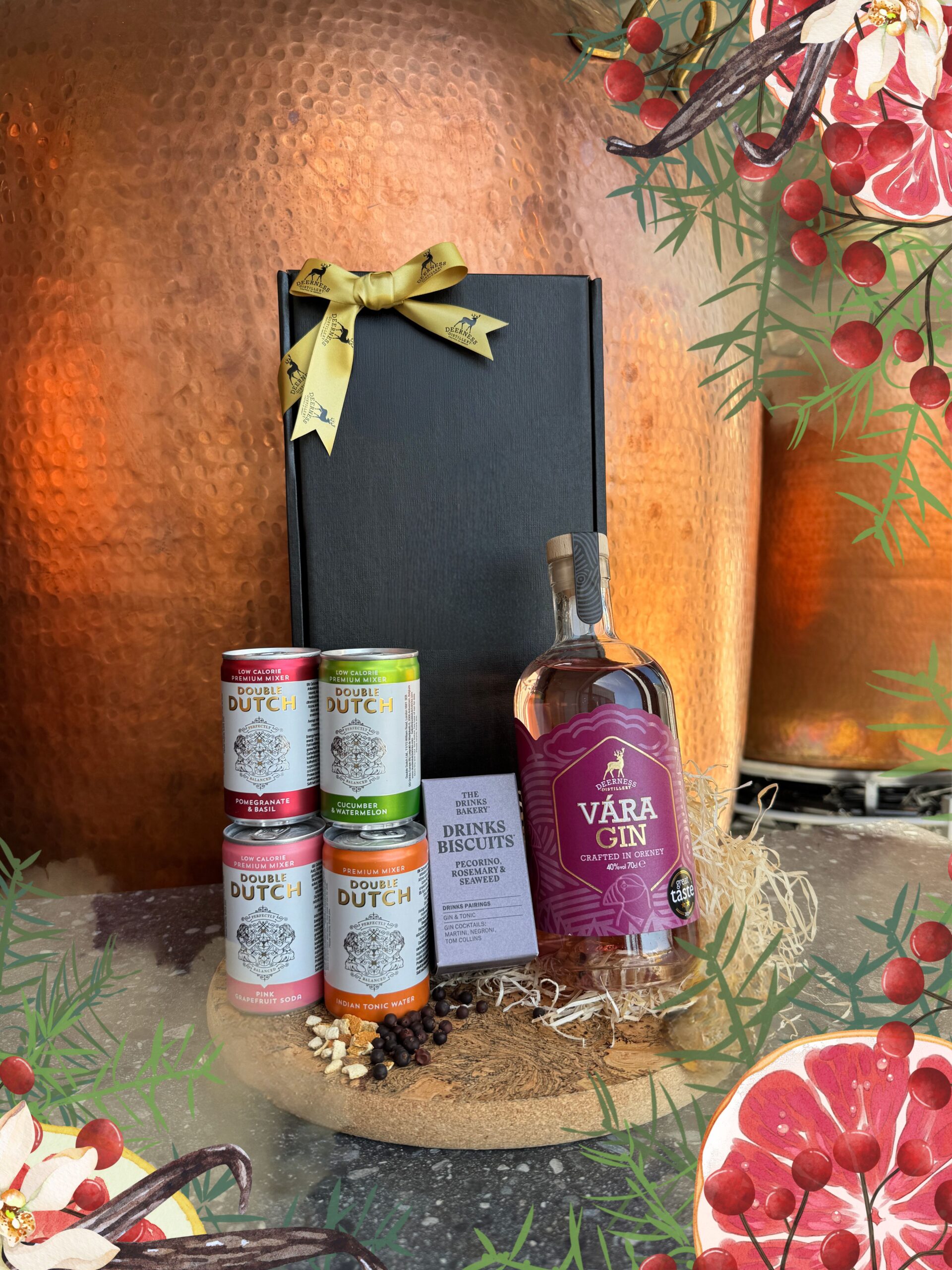 Luxury Scottish Gin and Tonic Hamper - 70cl Vára Gin