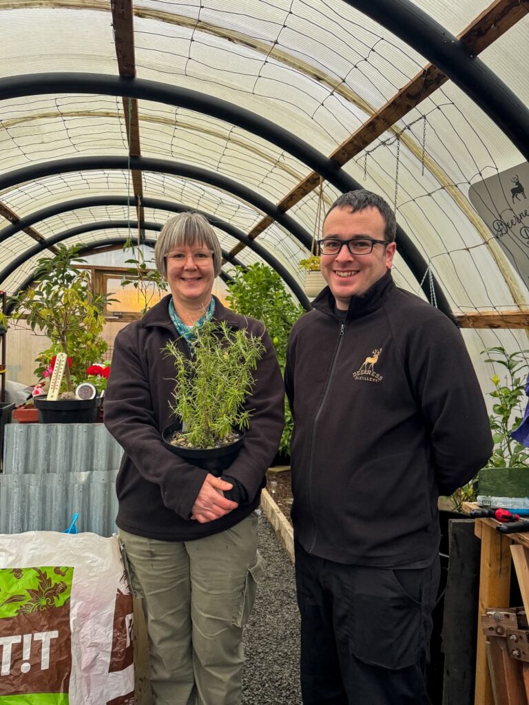 Shane our distiller & Alison our head gardener